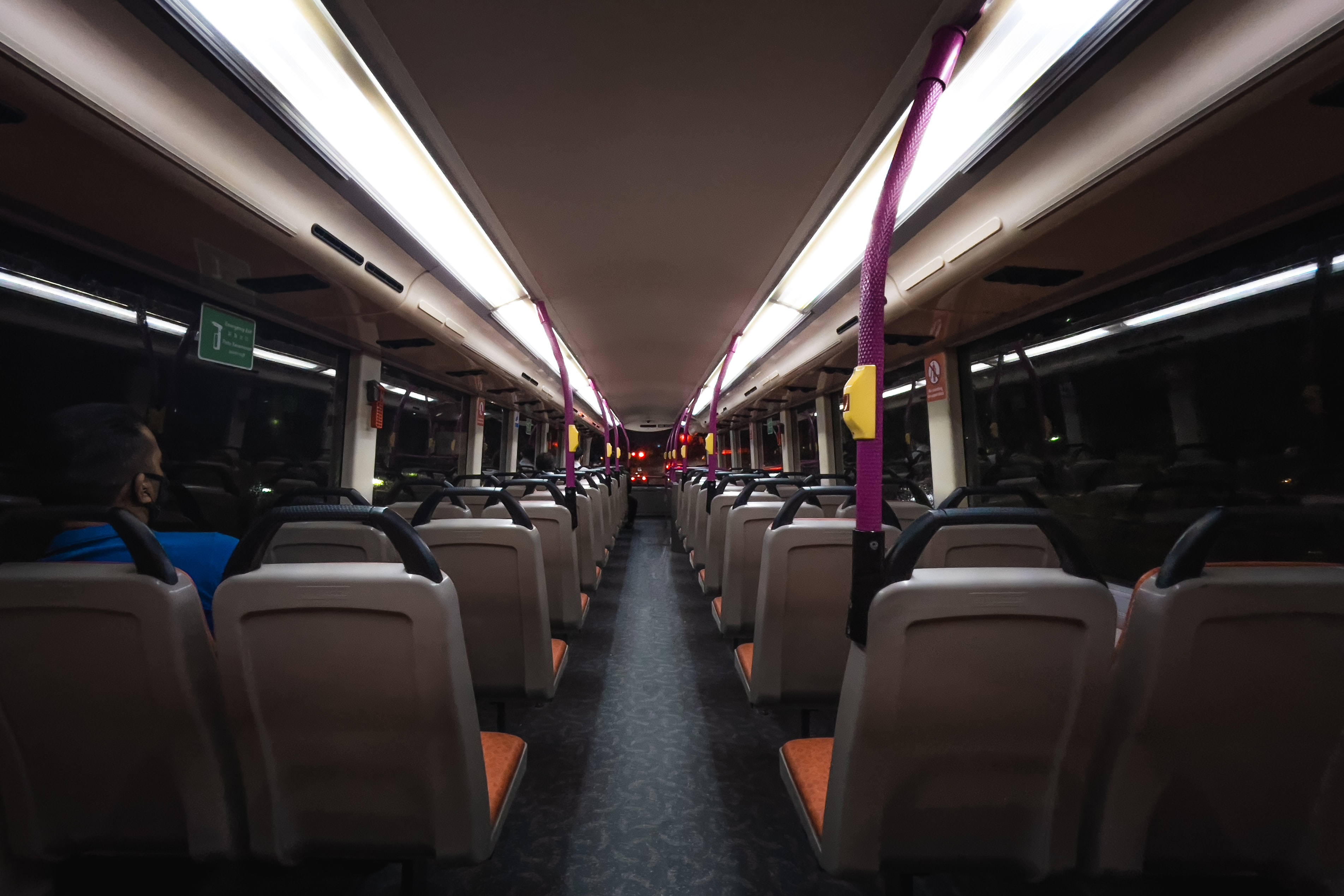 Inside portland charter bus